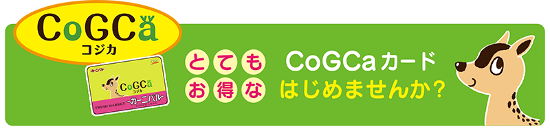 とてもお得なコジカカードはじめませんか？